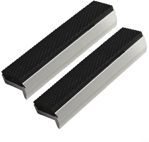 Kivivaka Ganasce in gomma di alluminio da 8 a 20 cm, ganasce magnetiche morbide con scanalatura a V per morsa da banco per trapano a pressione (12,7 cm)