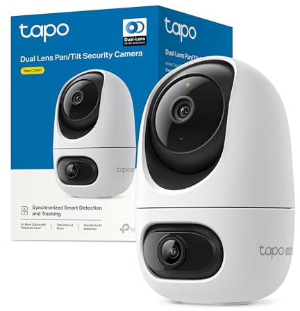 Tapo C245D - Cámara vigilancia WiFi Doble Lente, 2K 3MP 360°, detección IA