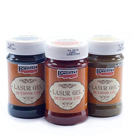 Zita's Creative Lasurgel für Aussen- und Innenbereich 3x100ml - Set 6. Lasurfarbe, Bastelfarbe