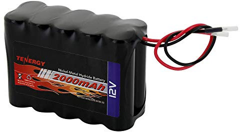 Tenergy NiMH AkkuPack, 12 V, 2000 mAh, hohe Kapazität, wiederaufladbarer Akku mit blanken Kabeln, Ersatzakku für Heimwerker, medizinische Geräte, LEDLichtKit, RCModelle, tragbare 12 V DCGeräte