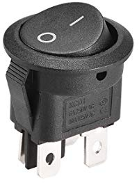 sourcing map 5 Stk. Rund 4-Polig Bootswippschalter Kippschalter Schalter EIN/AUS AC 250V/6A 125V/10A