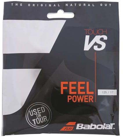 Babolat - Tennissaite - Saiten-Set - Touch VS - Feel Power 125/17 - Naturdarm - 12m (Set) < 1.25 mm