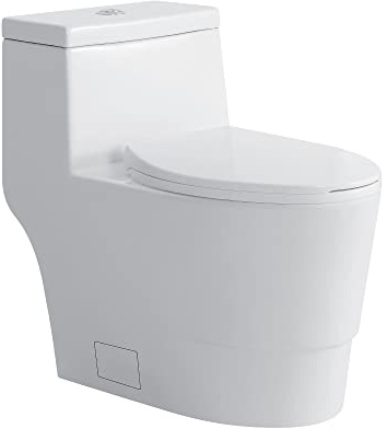 Fine Fixtures Dual-Flush Elongated One-Piece Toilet with High Efficiency Flush
