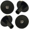 1STec 4 x Black Single RG6 Coaxial Freeview Coax TV Aerial Cable Entry Protecting + Brick Repair Grommets for Webro WF100 CT100 WF65 Freesat Shotgun Satellite Dish or Rooftop Antenna Lead (4 x Bushes)
