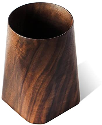 Durable Whole Piece Black Walnut Pencil Wood Pen Holder Wooden Desktop Pencil Cup Office Supplies Organizer Caddy Stand, 75x75x120mm