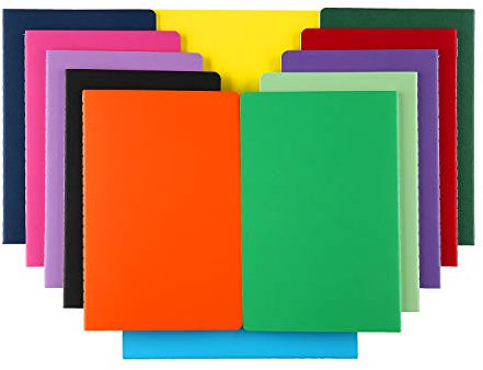 YOOMONA Notizbuch A5 liniert, 12 Stück in 12 Farben – Hochwertige Notizblöcke mit 30 Blatt/60 Seiten | Für Büro, Schule & Klassenzimmer, Umweltfreundliches Papier, Perfekte Gastgeschenke