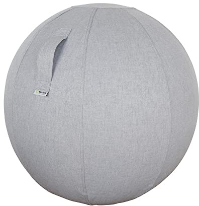 Sedero Balle ergonomique Gris clair 75 cm pour bureau et bureau à domicile – Avec pompe – Charge maximale 150 kg – Différentes tailles et couleurs