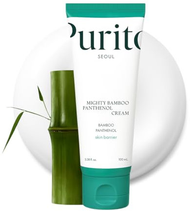 PURITO Mighty Bamboo Panthenol Cream, 10% Panthenol for Blemish Recovery & Glow Boost, Post-Acne Moisturizer, Silicone-Free, Non-Comedogenic, Vegan, Korean Skincare, 3.38 fl oz / 100ml