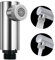 DETBOM Pommeau Douche pour Robinet Salle Bain, 2 Types de jet Et Douchette,Tête De Rechange Avec Aérateurs économes eau, Pommeau Douche Pour Mitigeur, Chrome