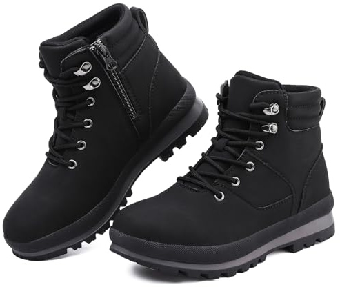 Bravover Walking Boots Womens Ankle Boots Hiking Boots Waterproof Mid Calf Boots Lace up Zipper lightweight Non-Slip Outdoor Trekking Boots for Women
