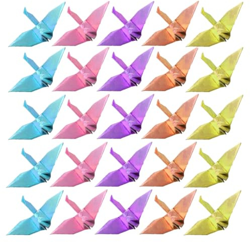 ibasenice Thousand Paper Crane Decoration Handmade Origami Crane Paper 3.93 Inch Japanese Origami for Wedding Party and Valentine S Day Home Decor