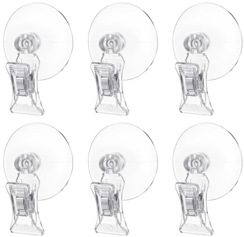 6 Pcs Aquarium Suction Cups with Clips - Aquarium Suction Cup Clips