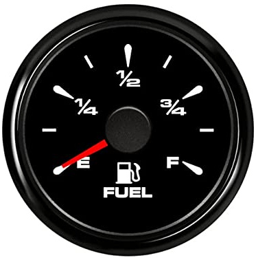KAOLALI Indicatore Livello Carburante, Indicatore di Livello Carburante Digitale Display a LED 1/2 E-F 3/4E-F 52mm 0~190 ohm