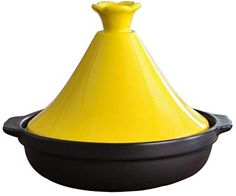 Sywlwxkq Cazuela de Barro Cazuela de Hierro Fundido Cazuela de Horno holandés con Tapa Cazuela de inducción Ovalada - Resistencia a Altas temperaturas, Duradera y fácil de Limpiar-B