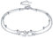 JENDEAR Boho Fußkettchen mit Unendlichkeitszeichen Herz Anhänger | 925 Sterling Silber Zweireihige Fußkette mit Kugeln aus Silber |Sommer Strand Wasserfeste Schmuck für Damen Mädchen