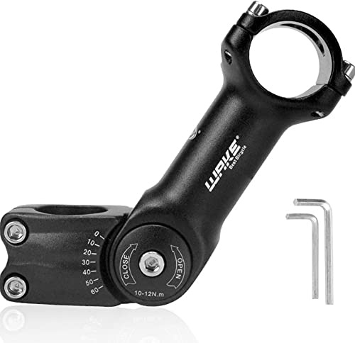 CYSKY Adjustable Bike Stem 31.8 90mm 110mm 130mm 0-60° Degree Adjustable MTB Stem Bike Handlebar Stem for Mountain Bike, Road Bicycle, MTB, BMX, Cycling (130mm)