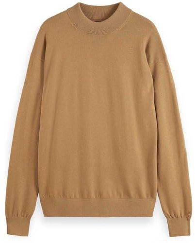 Core – Dropped Shoulder Mock Neck Tröja, Light Camel 260, L