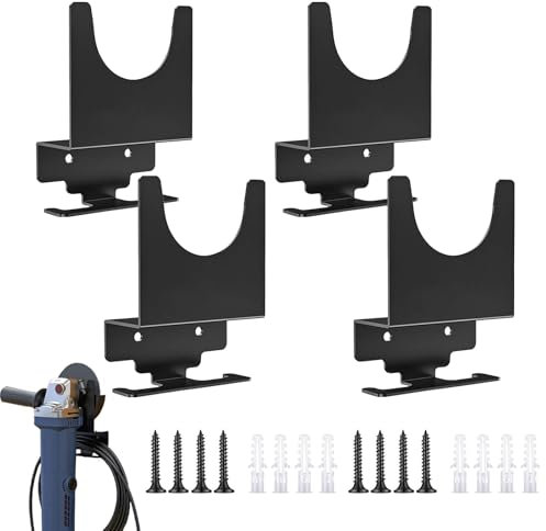 4 Unidades Soportes Para Amoladora Angular, Para Makita Bosch Etc Soportes De Pared Para Amoladora De 4-5 Pulgadas Para Cortadora Pulidora Amoladora Angular Para Garaje Soporte Para Llave De Impacto