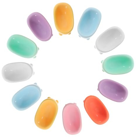 VICASKY 12 pièces miniature maison de poupée ensemble de baignoire petite baignoire pour maison de poupée accessoires de salle de bain décoration réaliste pour création créative et jouets