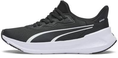 PUMA Chaussure de Course Softride Symmetry Sliptech - Unisexe - Noir et Blanc, Puma Noir PUMA Blanc, 43 EU