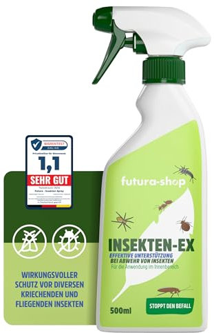 Insektenspray 500ml | Anti Ungezieferspray gegen Insekten & Fliegen in der Wohnung | Effektives Fliegenspray & Ungeziefer Spray mit Langzeitwirkung | Universal Insektenabwehr für Balkon & Innenräume
