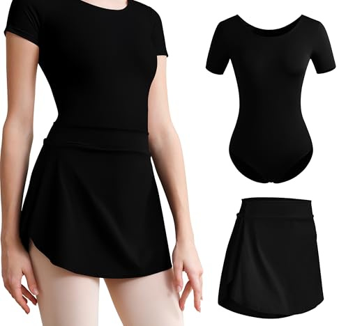 Mulnall 2Pcs Women Team Dance Leotard Ballet Skirt(4027-06-S-06Qun)