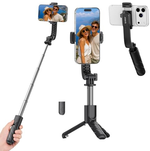 ORICO Bastone Selfie Mini Treppiede, Asta in Alluminio Estensibile 67 cm, Supporto Telefono Girevole a 360°, Design Leggero 139g Portatile, Compatibile con iPhone e Tutti i Dispositivi Android