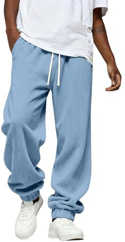 MOKBAY Pantalon Homme Velours Extensible À Cordon Jogging Cargo Décontracté Pantalon Ete Pantalons De Sport Homme Con Bolsillo