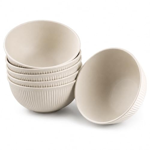 Doafoce Juego de 6 Cuencos 768ml Cuencos Plastico Tazones Desayuno Robusto | Boles para Ensalada Cereales Sopa Fruta, Microondas y Lavavajillas