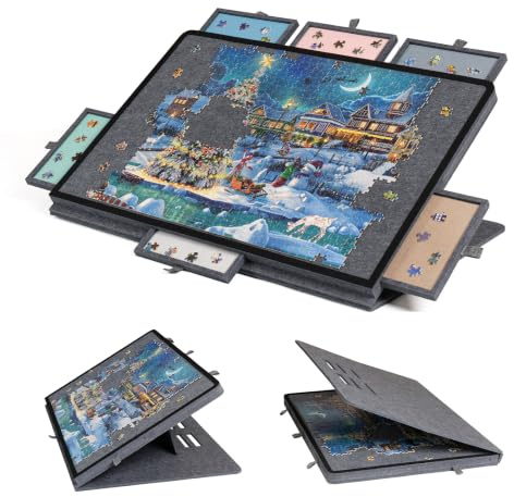 Becko US 1000 Piece Tilting Puzzle Board with 2-in-1 Designed Stand & Cover