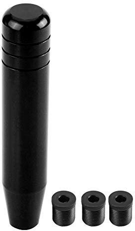 KIMISS Universal Schaltknauf, Auto Schaltknauf, Aluminiumlegierungs Schaltknauf mit Länge von 18 cm / 7,1 Zoll(Schwarz)