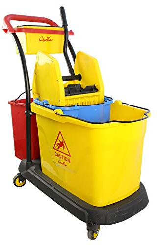 Cleaning cart, Hotel Home 35L Double Barrel Cleaning Bucket with Water Filter and Separator 72 * 40 * 95cm, wash Bucket mop