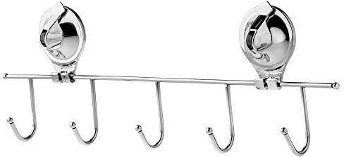 KADAX Kleiderhaken mit Saugnapf, Wandhaken aus Edelstahl, max. 10 kg, Bademantelhaken, Haken für Küche, Bad, Mantel, Handtuchhaken, Garderobenhaken, ohne bohren, silber