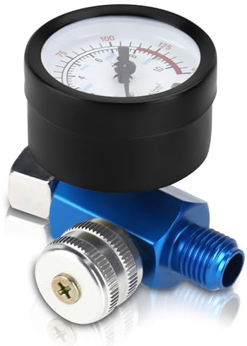 Regulador de presión de aire, manómetro de pistola de pulverización de pintura de aire de 1/4 con válvula de control de compresor de aire