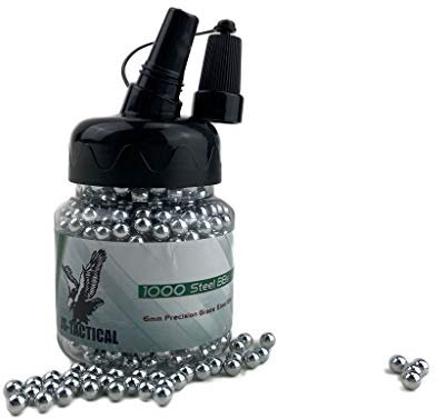 js-tactical Ausgießer, 1000 Metallkugeln, 6 mm/0,90 g – für Airsoft-Nachbildungen