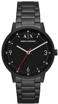 Armani Exchange Watch For Men, Quartz Movement and 42mm Case Size with Stainless steel, Leather or Silicone strap