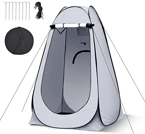 LEMROE Outdoor Pop Up Changing Tent with Good Ventilation Privacy Space for Camping Picnic Fishing Beach Outdoor Sun Shelter Shower Toilet (Grey, 120)