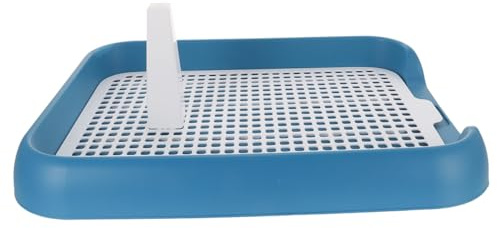 Toilettes pour Chiens Plastique Antidérapantes Bac À Litière pour Chiens Petits Et Grands Conception Maille pour Apprentissage Propreté Bleu Étoilé