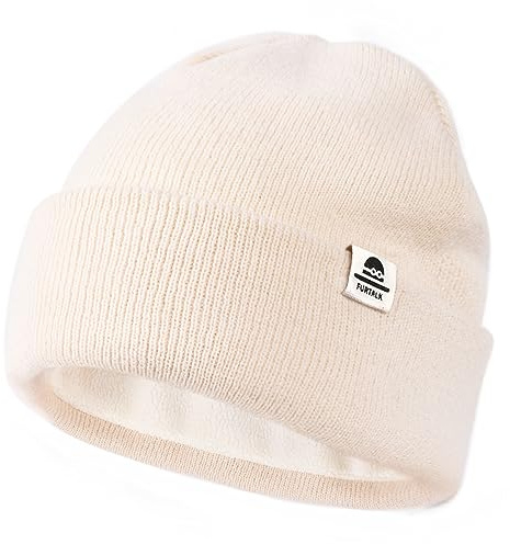 FURTALK Baby Winter Hat Fleece Lined Beanie Hats for Toddler Kids Boys Girls Warm Thick Knitted, 1-3 Years, Beige