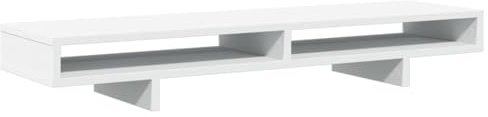 vidaXL Skärmställ vit 100x27x15 cm konstruerat trä, ställ för mosnitor, datorställ, monitorstativ, ställ för monitorer, monitorställ, skärmstativ