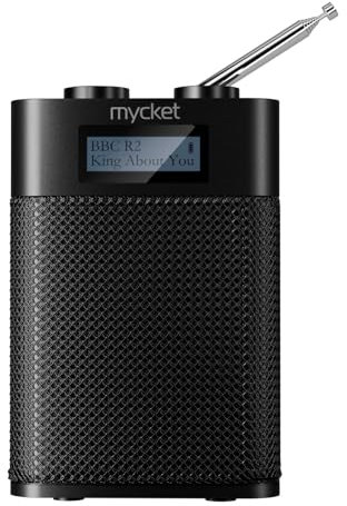 Mycket DAB/DAB+ Digital & FM Radio, USB Rechargeable and 2200mAh Battery Powered Radio,Portable DAB Radio, Radio with Bluetooth/U Disk, 80 Preset Stations,Headphone Jack, LED Display, for Home,Travel