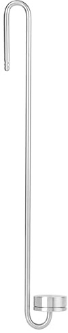 Ldafava Diffuseur de dioxyde de Carbone, diffuseur de dioxyde de Carbone en Acier Inoxydable, Disque de diffuseur de CO2, Disque en céramique pour Aquarium, Plante d'aquarium (L Mat 350)