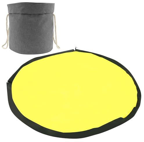 Saco de limpieza Play and Go 31 x 31 cm, bolsa de almacenamiento para juguetes infantiles con alfombra de juego, 150 cm, tela Oxford, diseño de asa, organizador para almacenamiento rápido de varios