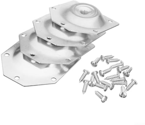 4pcs Angled Leg Plates with Screws for Furniture Connection and Assembly
