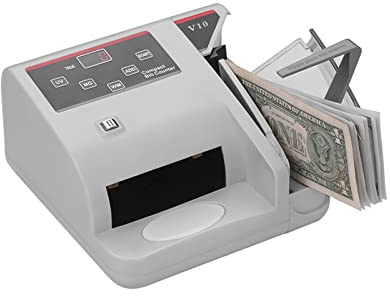 Money Counter, Money Counter Machine Portable Mini Money Counter Worldwide Currency Cash Banknote Bill Counting Machine Detector with UV/MG/WM Counterfeit Detection