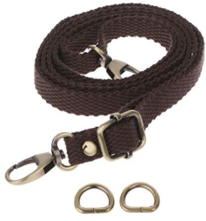 Klaisy Correa de hombro ajustable de lona para viaje, asa cruzada, correa de ratán de repuesto, café, One Size