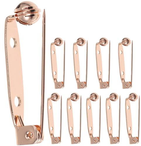VILLCASE 10 Pezzi Spille a Barra in Rame 19Mm per Creazione Gioielli Fai da Te per Spille Sicuri Resistenti allo Sbiadimento per Cucito Fiori All’Occhiello e Decorazioni