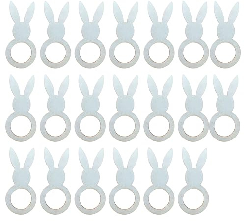 XENQITO 20 Pcs Servilleteros Individuales, Anillos para Servilletas Anillos Servilletas, Anillos de Servilleta de Pascua para Servilletas para Pascua Fiesta Banquete Decoración de Mesa Accesorios