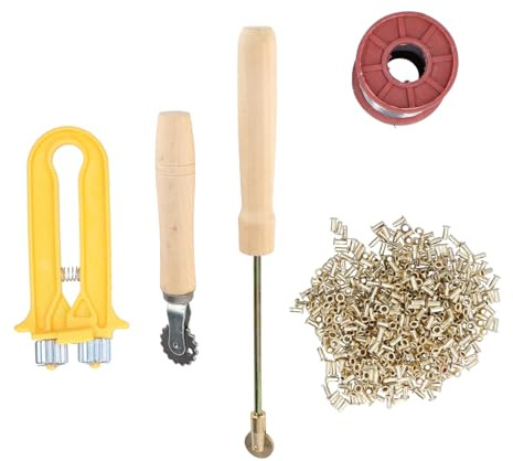 Alomejor Ensemble d'outils de démarrage apicole durable à incrustation de fil tendeur de fil de ruche pour débutants et apiculteurs expérimentés - 2 pièces Encastrés de fil, tendeur de cadre