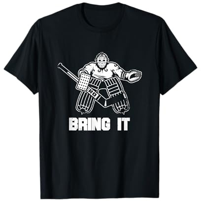 Funny Ice Hockey Player Gift Goalie Apparel Graphic T-Shirt